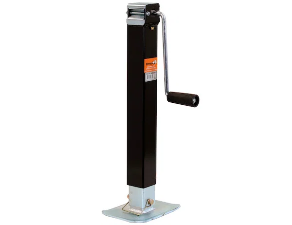 0091340 – BUYERS PROD Trailer Tongue Jack, Manual Side Wind Square 7000 Pound Capacity 15-1/4 Inch Travel 25.80 Inch ...
